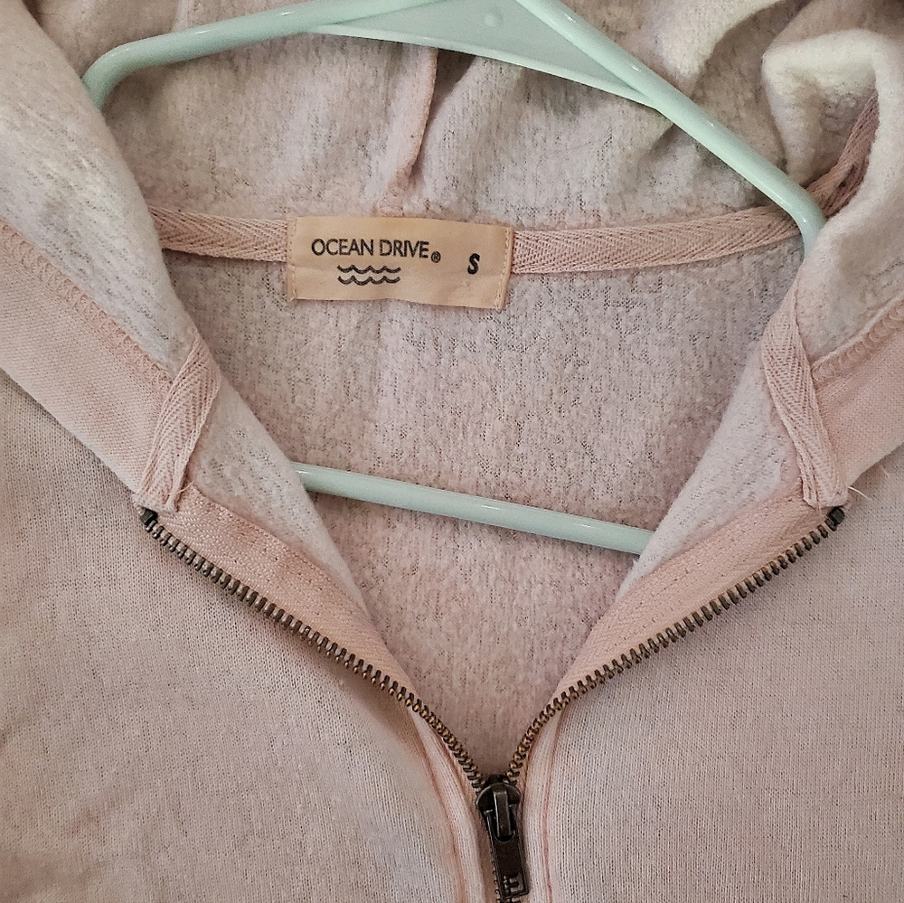 Ocean Drive Hoodie, size small, light pink